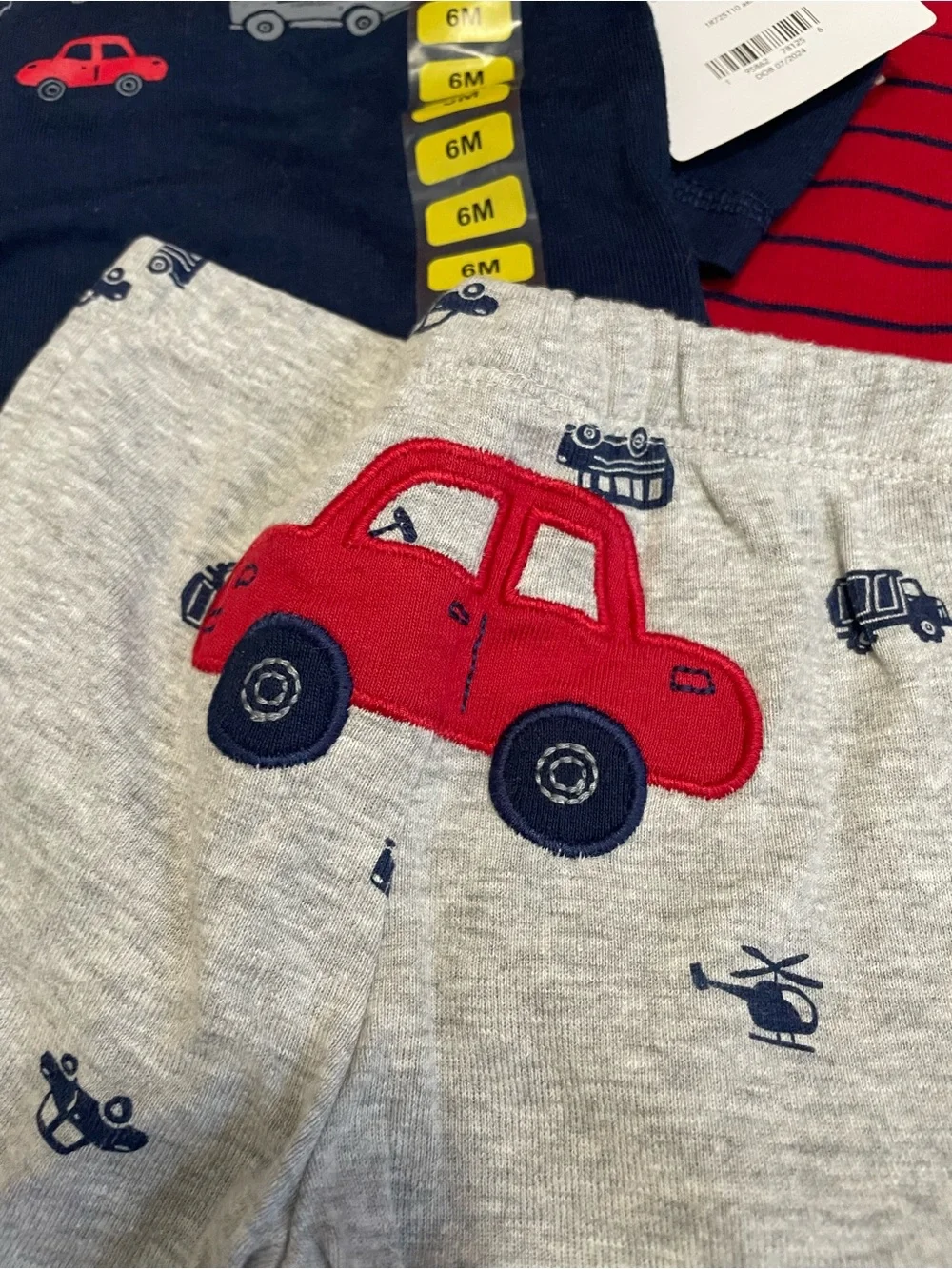 2/$12 Carters 3 Piece Vehicle Print Outfit